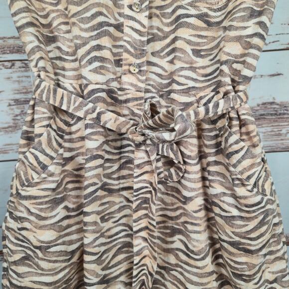 Anthropologie Scotch & Soda Linen Zebra Romper - Picture 5 of 10